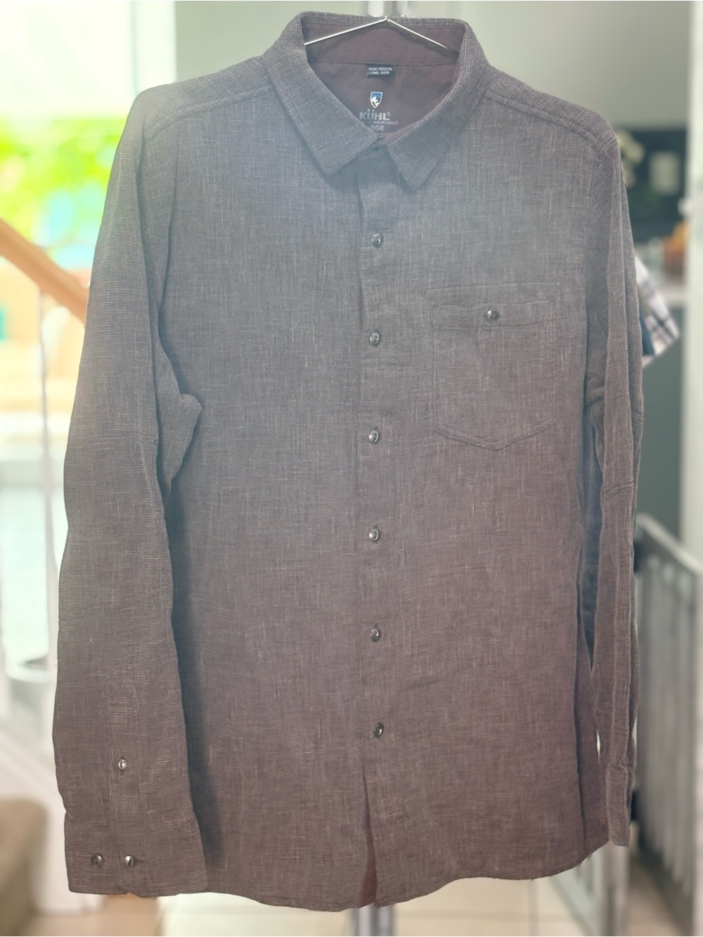 Kuhl Men's Casual Button-Down Shirt in Brown
